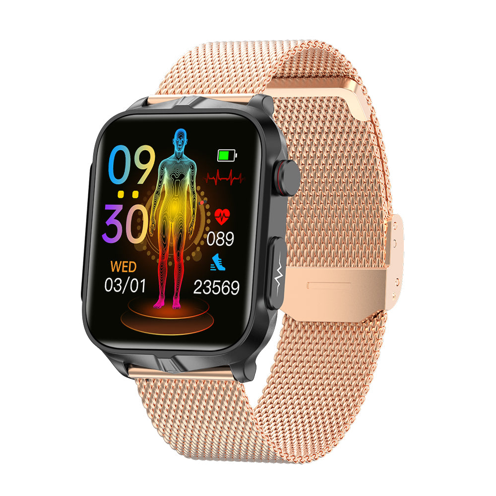 GT5 Pro Blood Sugar Smartwatch with Blood Pressure + ECG + Sleep Fitness Tracker