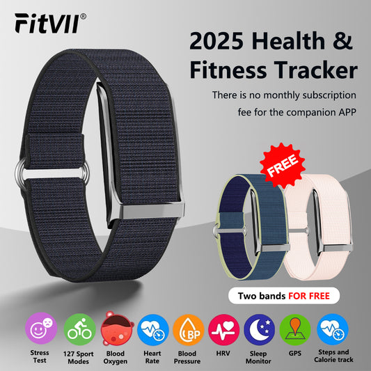 Morepro® FitHop Health Activity & Fitness Tracker With BP+HR+SPO2+Sleep+GPS Tracker-No Monthly Subscription Fee