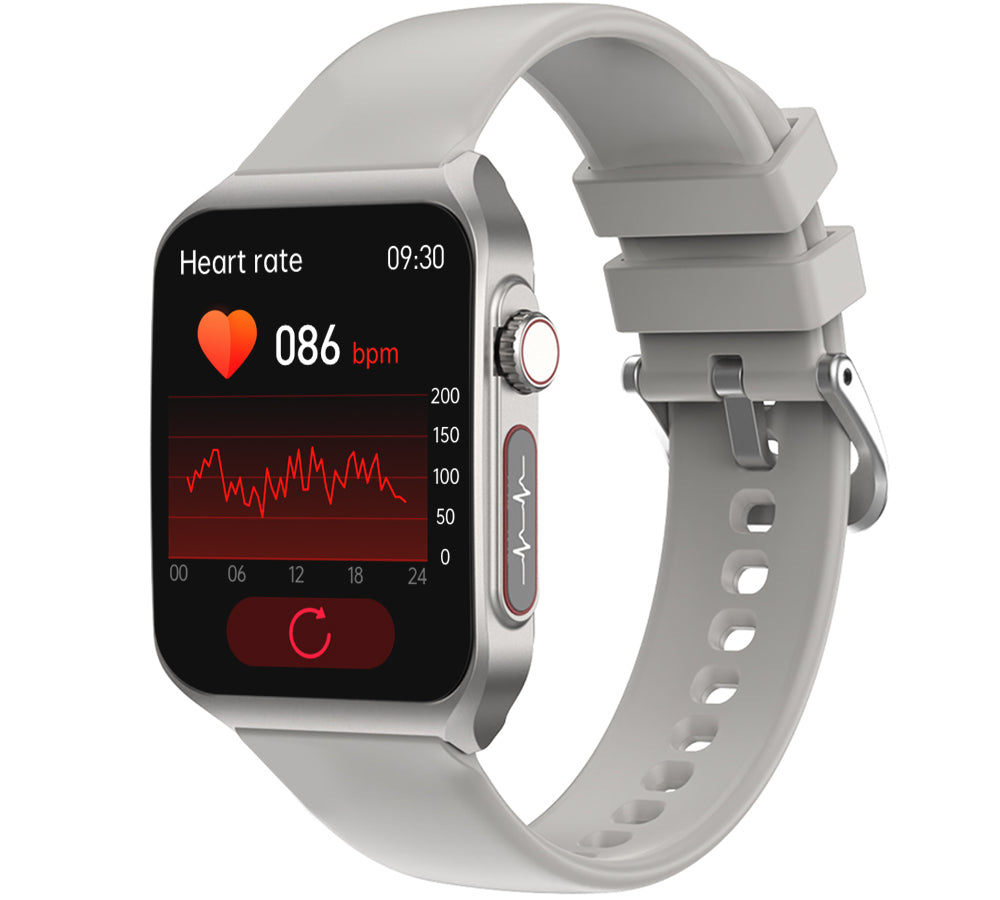 MorePro ElectroPulse Smartwatch with SOS+BP+HR+ECG+ BG+SpO2 health monitoring supports voice calls and fitness tracking🔥