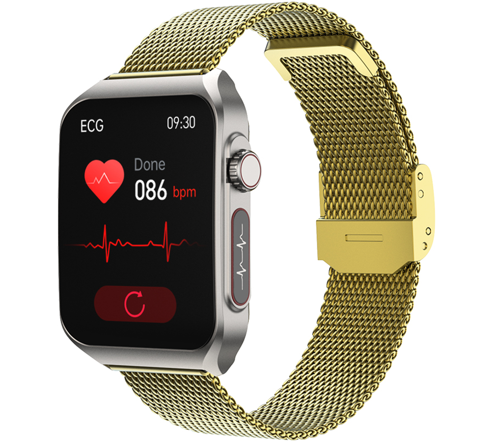 MorePro ElectroPulse Smartwatch with SOS+BP+HR+ECG+ BG+SpO2 health monitoring supports voice calls and fitness tracking🔥